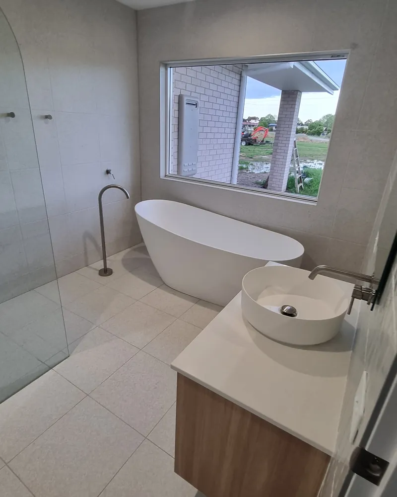 Completed bathroom renovation