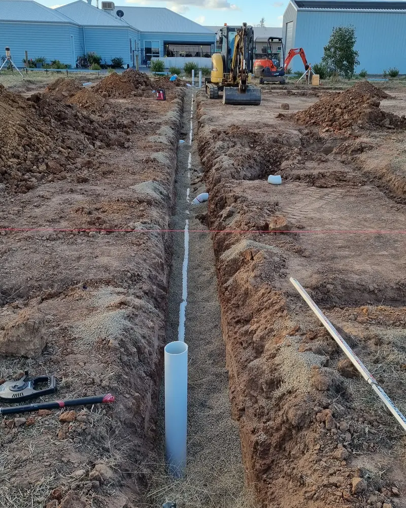 sewer drainage install